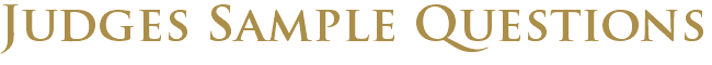 Judges Sample Questions